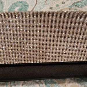 Rhinestone clutch with chain
